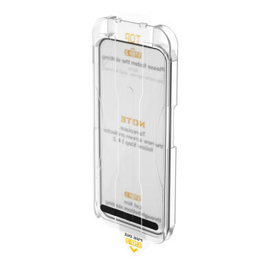 Apple iPhone 17E Wiwu SQ-008 Oleophobic Easy Install Shockproof Tempered Glass Screen Protector + Easy Application Tool - 3