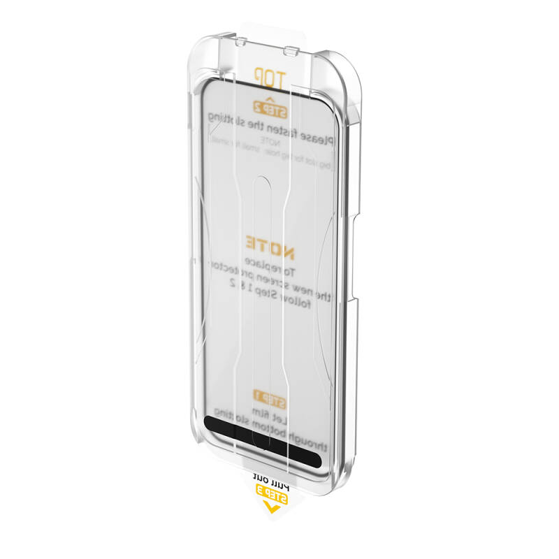 Apple iPhone 17E Wiwu SQ-008 Oleophobic Easy Install Shockproof Tempered Glass Screen Protector + Easy Application Tool - 3