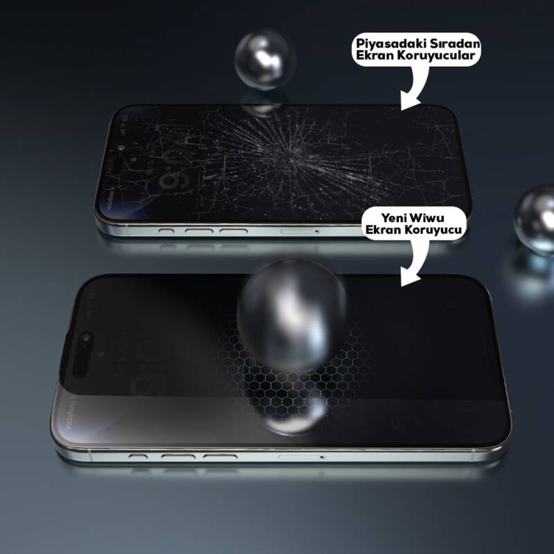 Apple iPhone 17E Wiwu Wi-SQ009 Easy Install iPrivacy 360° Anti-Peep Oleofobik Temperli Cam Ekran Koruyucu + Kolay Uygulama Aparatlı - 13