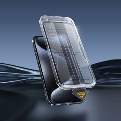 Apple iPhone 17E Wiwu Wi-SQ009 Easy Install iPrivacy 360° Anti-Peep Oleophobic Tempered Glass Screen Protector + Easy Application Tool - 9