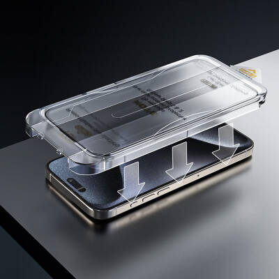 Apple iPhone 17E Wiwu Wi-SQ009 Easy Install iPrivacy 360° Anti-Peep Oleophobic Tempered Glass Screen Protector + Easy Application Tool - 15