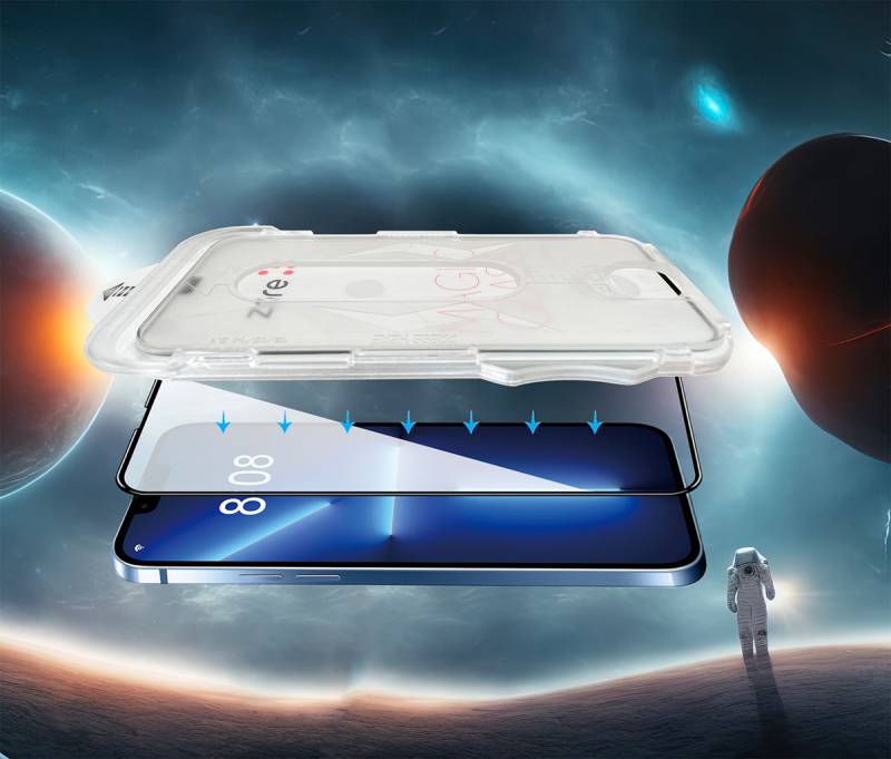 Apple iPhone 17E Zore Easy Application 5D Magic Glass Screen Protector with Adapter - 3