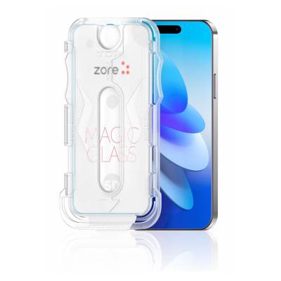 Apple iPhone 17E Zore Easy Application 5D Magic Glass Screen Protector with Adapter - 1
