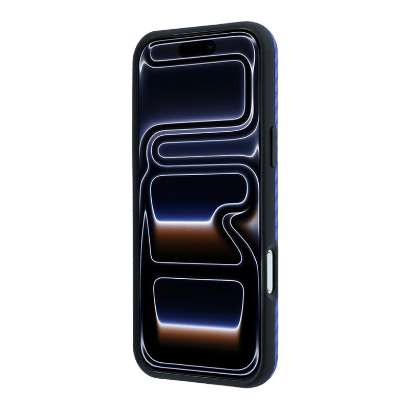 Apple iPhone 18 Pro Case BMW Original Licensed M-safe Charging Enabled PU Carbon Design Metal Logo Cover - 12