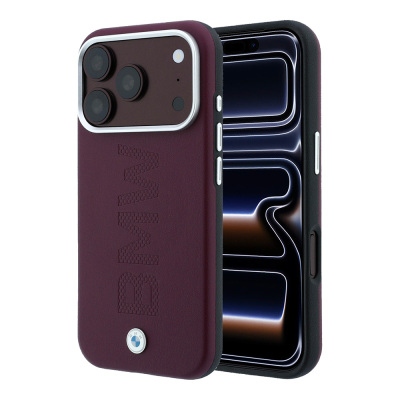 Apple iPhone 18 Pro Case – Genuine Licensed BMW Leather Cover with M-Safe Charging Support and Centered Hot-Stamped Logo - 1