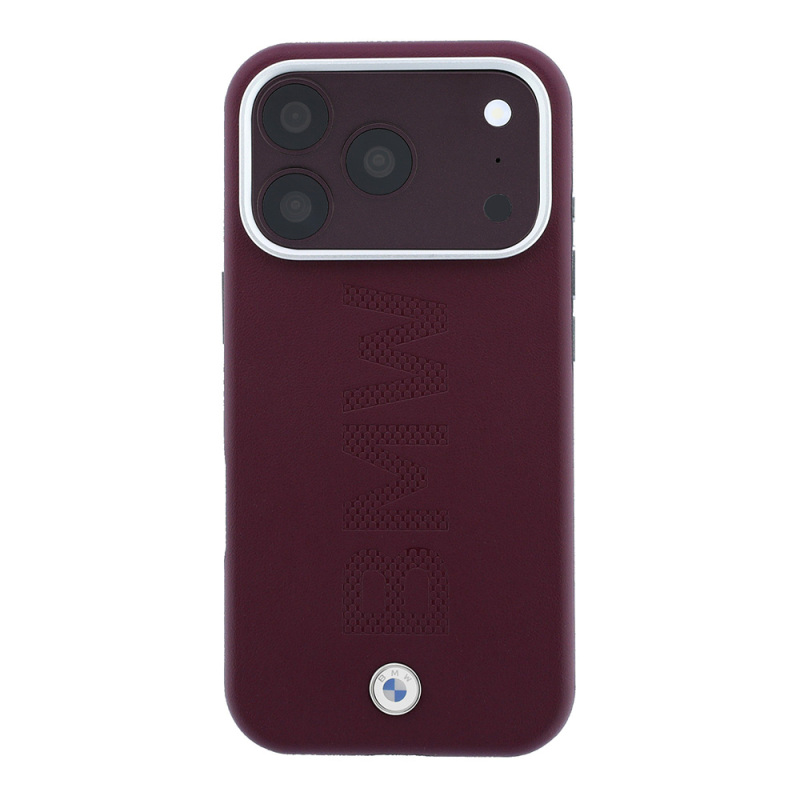 Apple iPhone 18 Pro Case – Genuine Licensed BMW Leather Cover with M-Safe Charging Support and Centered Hot-Stamped Logo - 3