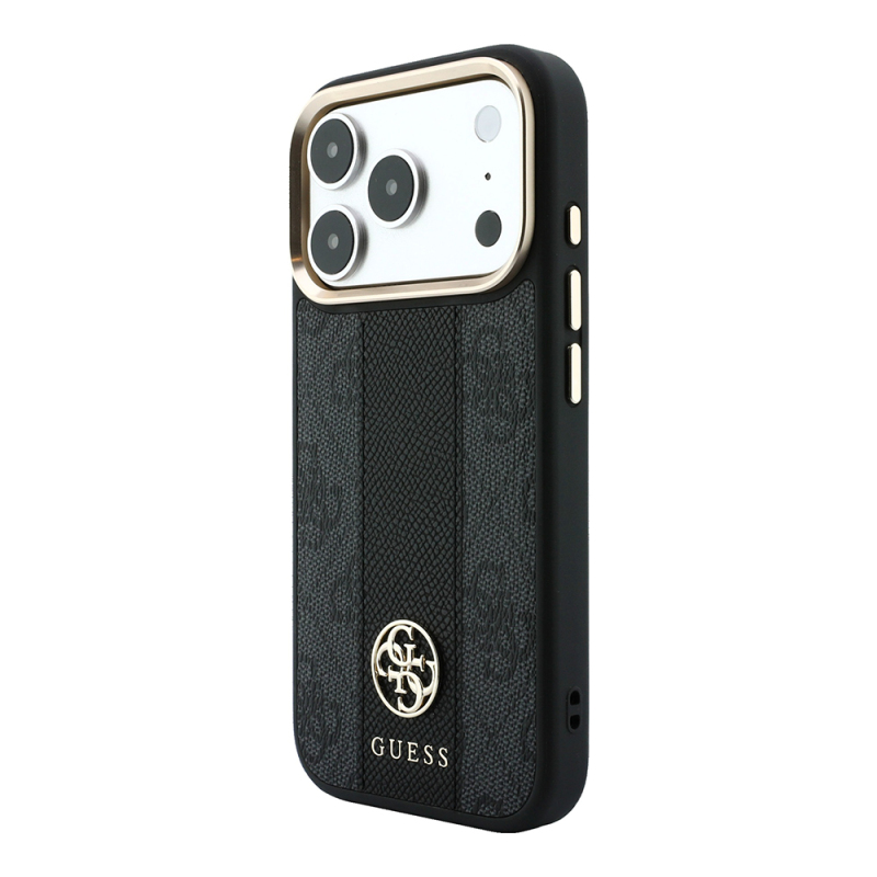 Apple iPhone 18 Pro Case – Genuine Licensed Guess – Leather with 4G Pattern, Stripe, and Logo – MagSafe Charging Compatible - 12