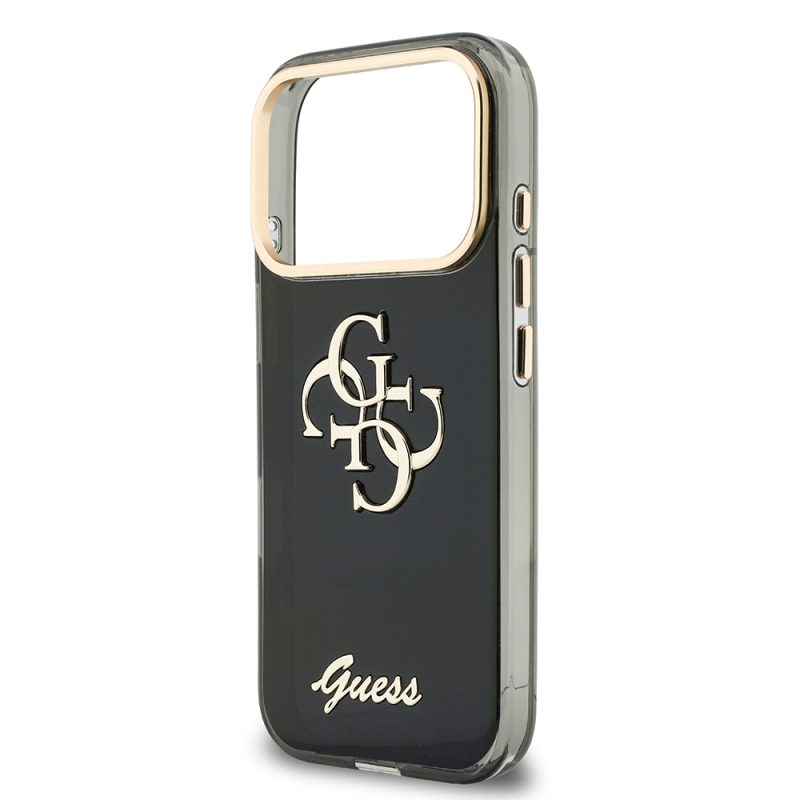 Apple iPhone 18 Pro Case Guess Original Licensed Silicone Cover with Large Metal Logo and Text/4G Design. - 10