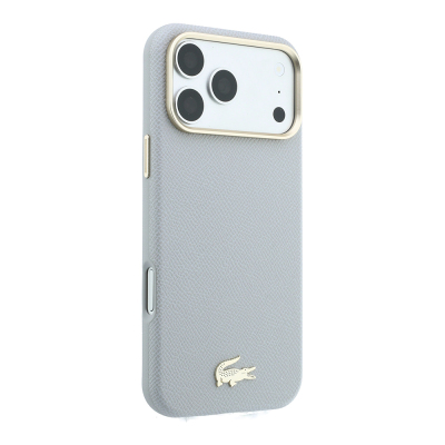 Apple iPhone 18 Pro Case, Lacoste Original Licensed, M-Safe Charging Enabled, PVC Semi-Pique Patterned Back, Iconic Crocodile Weave Logo Cover - 20