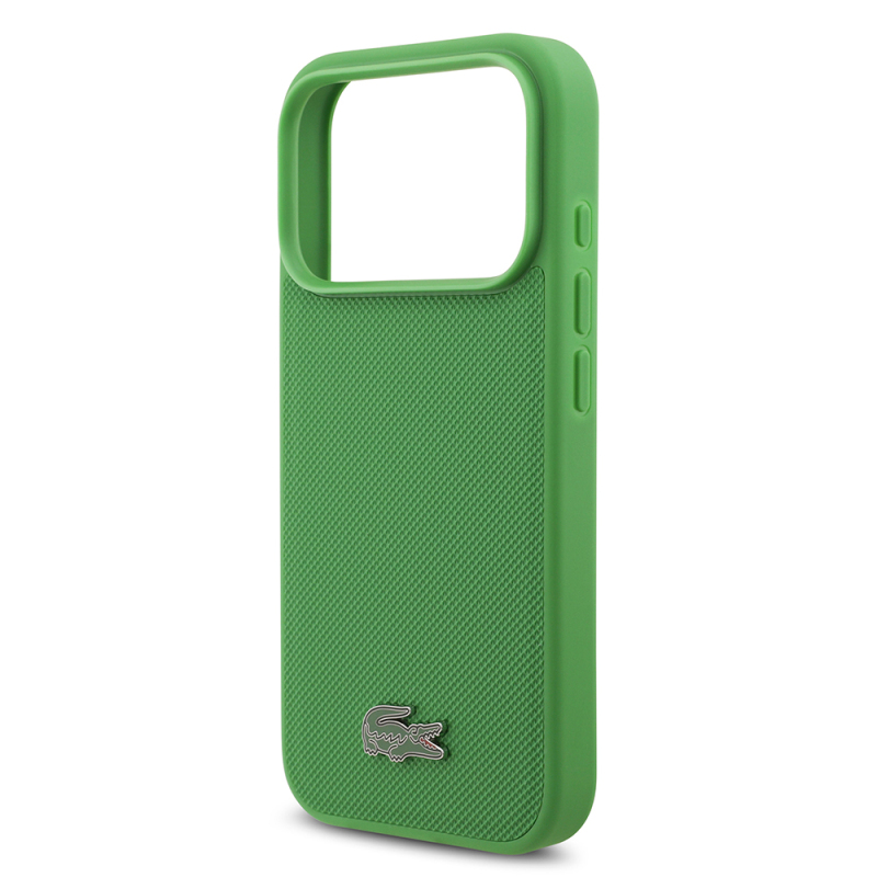 Apple iPhone 18 Pro Case, Lacoste Original Licensed, M-safe Charging Feature, PU Piqué Patterned Cover with Metal Logo. - 18
