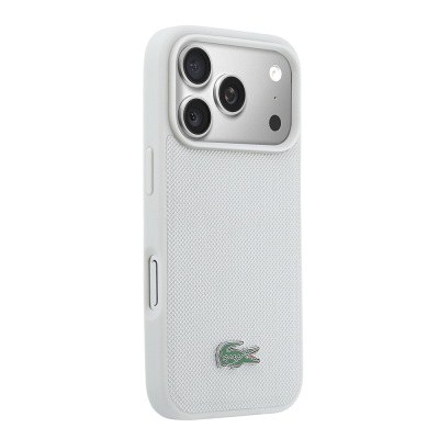 Apple iPhone 18 Pro Case, Lacoste Original Licensed, M-safe Charging Feature, PU Piqué Patterned Cover with Metal Logo. - 37