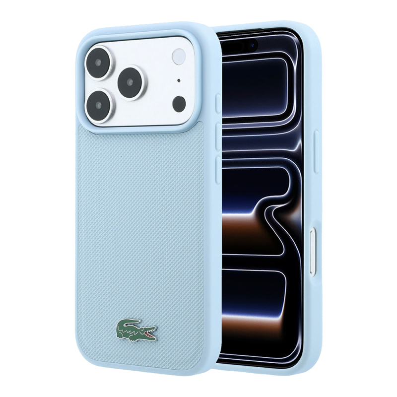 Apple iPhone 18 Pro Case, Lacoste Original Licensed, M-safe Charging Feature, PU Piqué Patterned Cover with Metal Logo. - 6