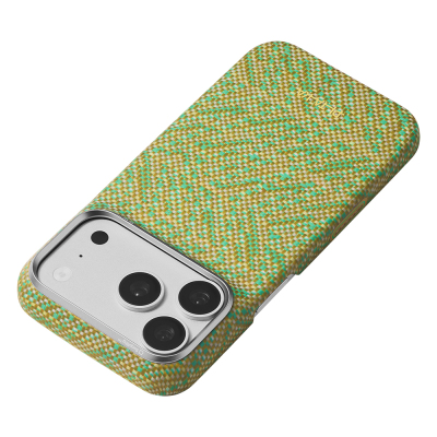 Apple iPhone 18 Pro Case M-safe Charging Enabled Aramid Carbon Fiber Pitaka Wind Over Wheat Series Cover - 6
