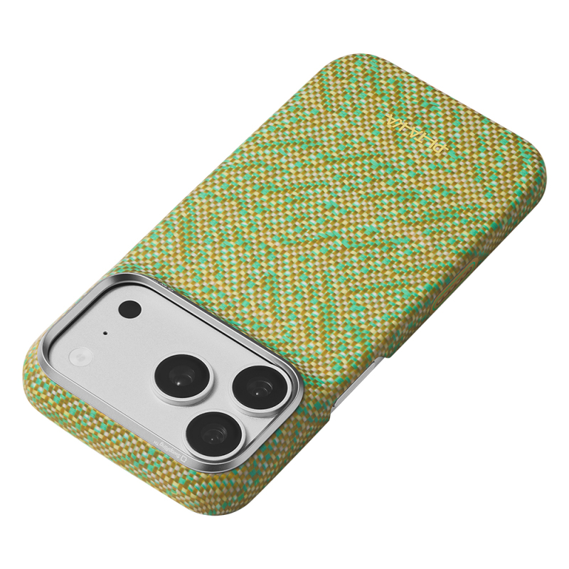 Apple iPhone 18 Pro Case M-safe Charging Enabled Aramid Carbon Fiber Pitaka Wind Over Wheat Series Cover - 6