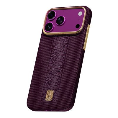 Apple iPhone 18 Pro Case M-safe Charging Enabled Raptic Aramid Skin Rise Series 24K Gold Plated Cover - 9