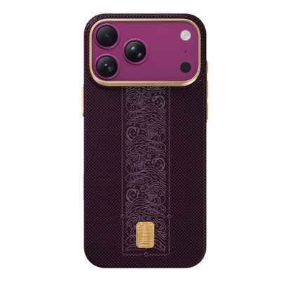Apple iPhone 18 Pro Case M-safe Charging Enabled Raptic Aramid Skin Rise Series 24K Gold Plated Cover - 2