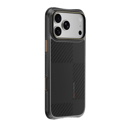 Apple iPhone 18 Pro Case M-safe Charging Feature Metal Camera Frame Raptic Aramid Dual Carbon Fiber Mondrian Series Cover - 2