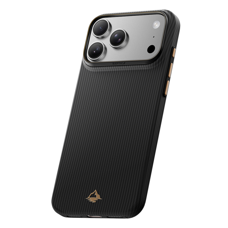 Apple iPhone 18 Pro Case M-Safe Charging Feature Raptic Aramid Skin Reynis Series Carbon Cover - 3