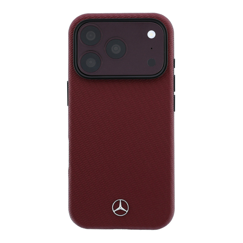 Apple iPhone 18 Pro Case – Mercedes-Benz Officially Licensed – M-Safe Charging Compatible – Wrap Wood & Leather Cover with 3D Metal Logo - 11