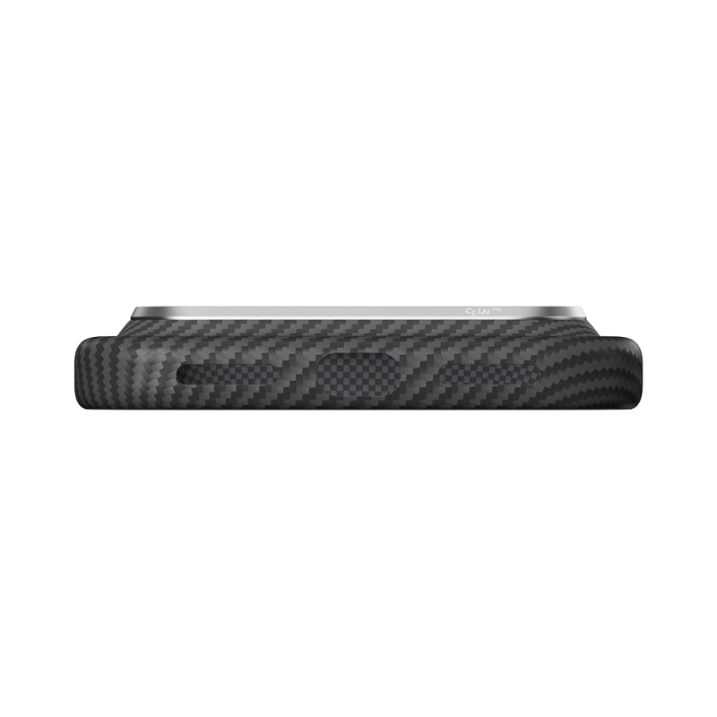 Apple iPhone 18 Pro Case Pitaka Ultra-Slim Classic Series 1500D Aramid Carbon Fiber M-safe Compatible Black-Grey Twill Cover - 10