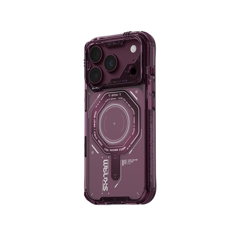 Apple iPhone 18 Pro Case SkinArma M-safe Charging Enabled Airbag Design Magma Cover - 13
