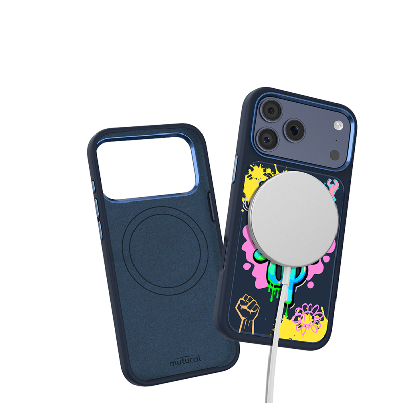 Apple iPhone 18 Pro Case with M-safe Charging Feature, 3D Printed Design, Mutural Graffiti Series Cover - 31