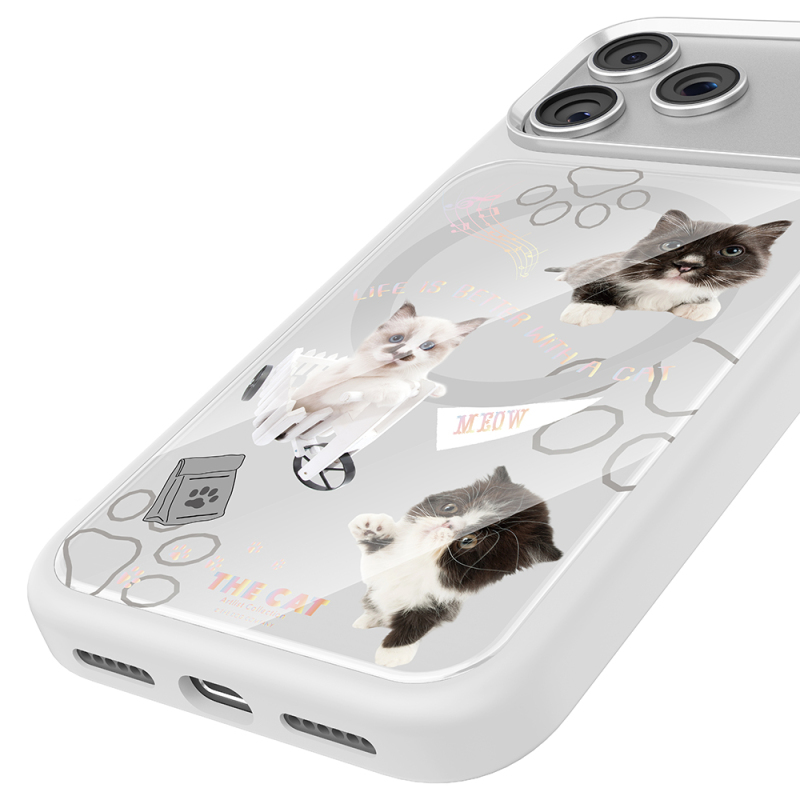Apple iPhone 18 Pro Case with M-safe Charging Feature, 3D Printed Design, Mutural The Cat Series Cover - 35