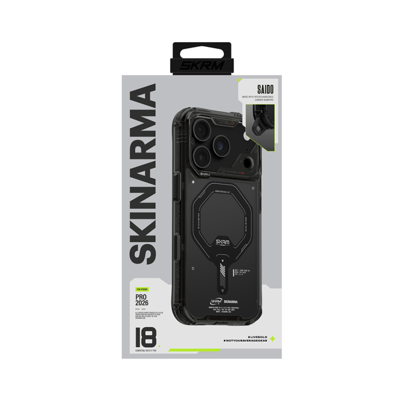 Apple iPhone 18 Pro Case with M-safe Charging Feature, Transparent Airbag Design, Skinarma Saido Mag-Charge Cover - 14