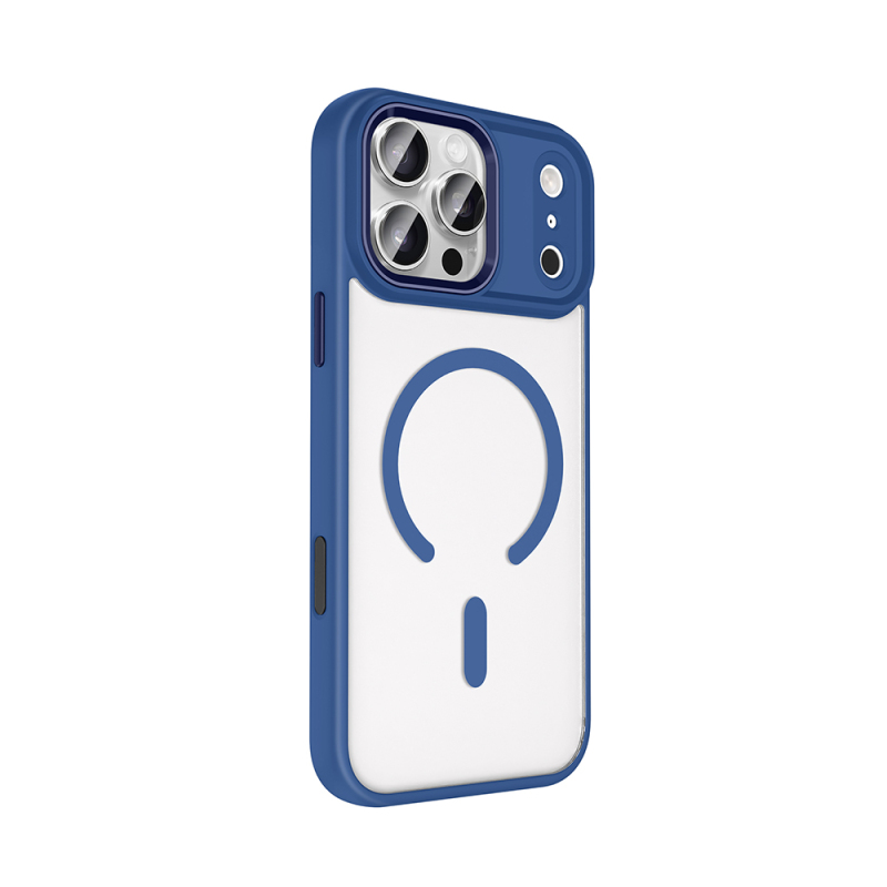 Apple iPhone 18 Pro Case with Wireless Charging - Zore Chrome M-safe Silicone Cover - 14