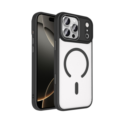 Apple iPhone 18 Pro Case with Wireless Charging - Zore Chrome M-safe Silicone Cover - 2