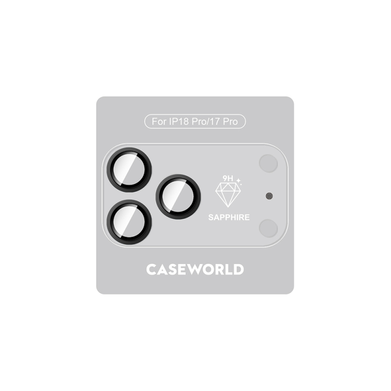 Apple iPhone 18 Pro CaseWorld Alloy Sapphire Safir One-Piece Anti Reflective Safir Kamera Lens Koruyucu - 1