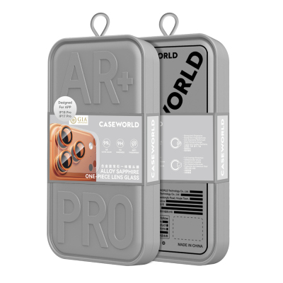 Apple iPhone 18 Pro CaseWorld Alloy Sapphire Safir One-Piece Anti Reflective Safir Kamera Lens Koruyucu - 24