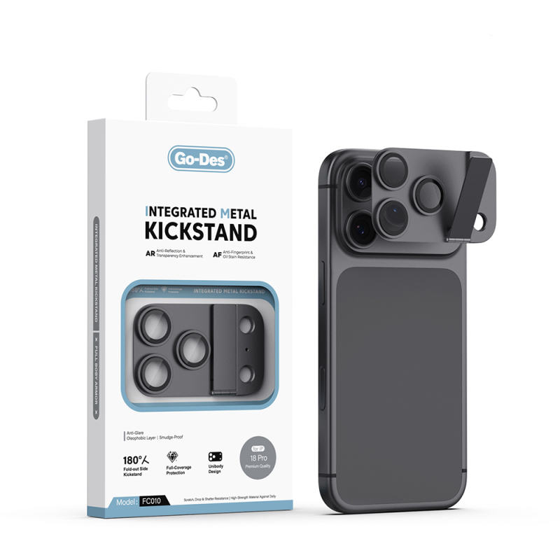Apple iPhone 18 Pro Go Des CL-23 Anti-Reflective Camera Lens Protector with Stand - 1