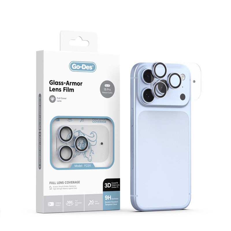 Apple iPhone 18 Pro Go Des FC011 Glass Armor Serisi Kamera Lens Koruyucu - 3
