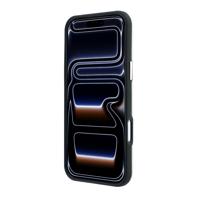 Apple iPhone 18 Pro Guess Original Licensed M-safe Case Charging Enabled PU Rhinestone Metal 4G and Text Logo Cover - 13