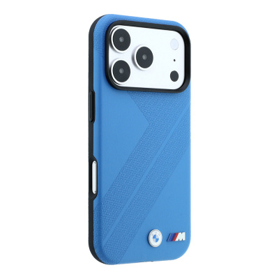 Apple iPhone 18 Pro Kılıf BMW Orjinal Lisanslı M-safe Şarj Özellikli M Logolu Lastik İzi Desenli Kapak - 4