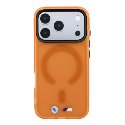 Apple iPhone 18 Pro Kılıf BMW Orjinal Lisanslı M-safe Şarj Özellikli Metal Buton Tasarımlı Buzlu IML Baskılı Kapak - 3