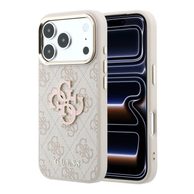 Apple iPhone 18 Pro Kılıf Guess Orjinal Lisanslı 4G Büyük Resin Logolu PU Kapak - 1
