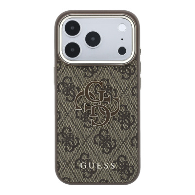 Apple iPhone 18 Pro Kılıf Guess Orjinal Lisanslı 4G Büyük Resin Logolu PU Kapak - 19