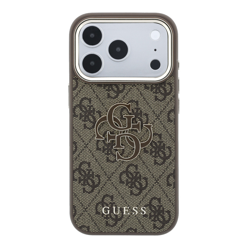 Apple iPhone 18 Pro Kılıf Guess Orjinal Lisanslı 4G Büyük Resin Logolu PU Kapak - 19