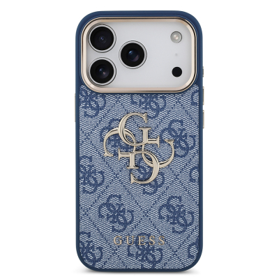 Apple iPhone 18 Pro Kılıf Guess Orjinal Lisanslı Gold Metal Kamera Çerçeveli 4G Desenli Metal Büyük 4G ve Yazı Logolu Kapak - 28