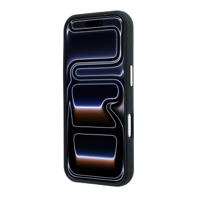 Apple iPhone 18 Pro Kılıf Guess Orjinal Lisanslı M-safe Şarj Özellikli PU Metal Üçgen Logolu Karbon Fiber Kevlar Kapak - 21