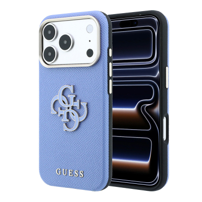 Apple iPhone 18 Pro Kılıf Guess Orjinal Lisanslı M-safe Şarj Özellikli PU Yazı ve 4G Büyük Metal Logolu Kapak - 2