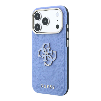 Apple iPhone 18 Pro Kılıf Guess Orjinal Lisanslı M-safe Şarj Özellikli PU Yazı ve 4G Büyük Metal Logolu Kapak - 10