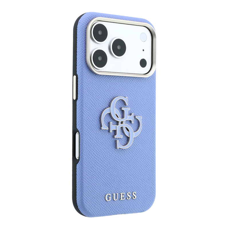 Apple iPhone 18 Pro Kılıf Guess Orjinal Lisanslı M-safe Şarj Özellikli PU Yazı ve 4G Büyük Metal Logolu Kapak - 12