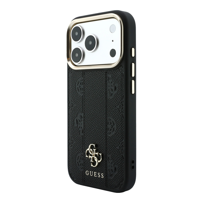 Apple iPhone 18 Pro Kılıf Guess Orjinal Lisanslı M-safe Şarj Özellikli Şeritli Peony 4G ve Yazı Logolu Kapak - 3