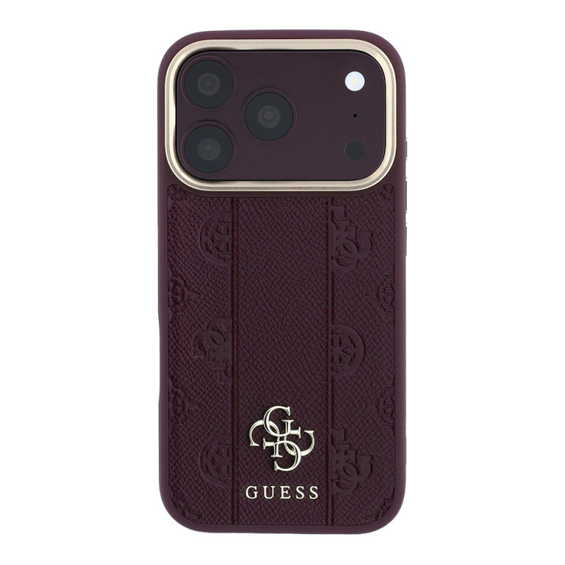 Apple iPhone 18 Pro Kılıf Guess Orjinal Lisanslı M-safe Şarj Özellikli Şeritli Peony 4G ve Yazı Logolu Kapak - 19