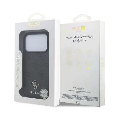 Apple iPhone 18 Pro Kılıf Guess Orjinal Lisanslı M-safe Şarj Özellikli Small 4G Classic Kapak - 8