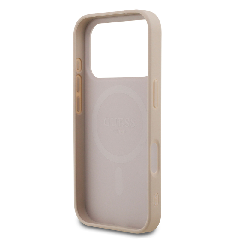 Apple iPhone 18 Pro Kılıf Guess Orjinal Lisanslı M-safe Şarj Özellikli Small 4G Classic Kapak - 15