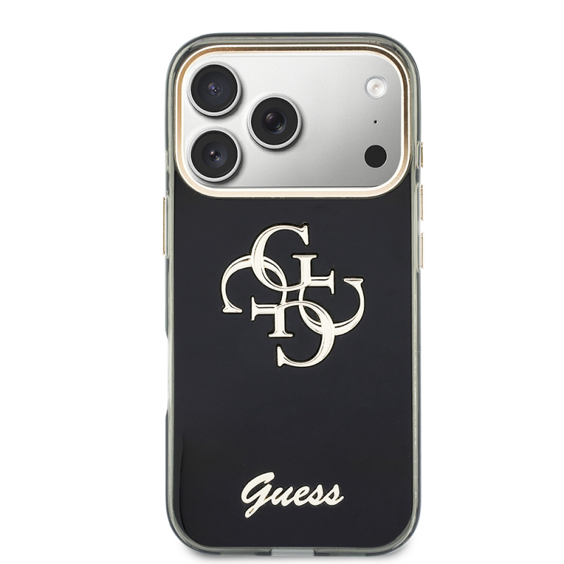 Apple iPhone 18 Pro Kılıf Guess Orjinal Lisanslı Yazı ve 4G Büyük Metal Logolu Silikon Kapak - 7